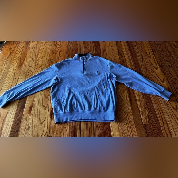 Polo Ralph Lauren - Men’s Quarter Zip - Blue - Large - Picture 1 of 9